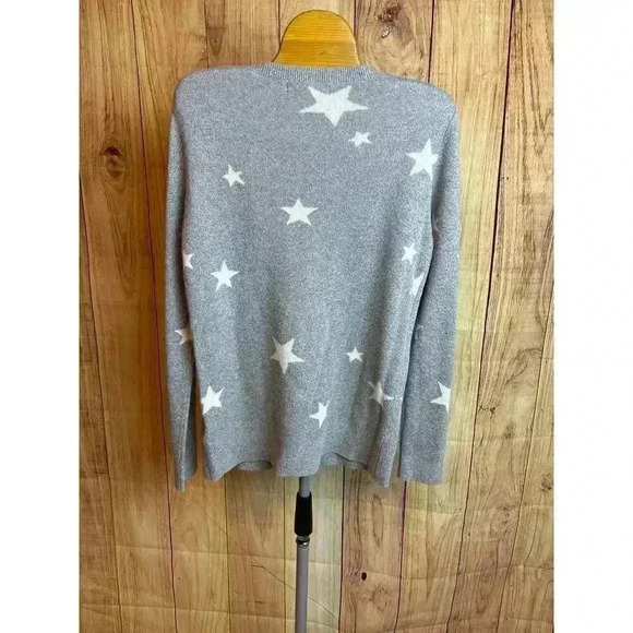 Banana Republic Factory Store Fitted Star Gray Sweater Women's Size S - Picture 4 of 7